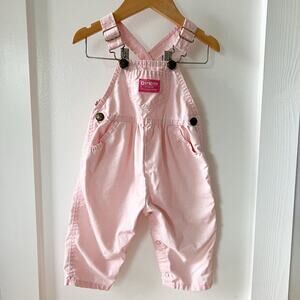 Vintage Oshkosh pink rosette overalls size 18 months